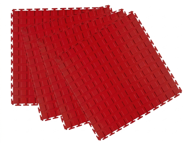 Red Pvc Interlocking Floor Mats 1Sqm = 4 Tiles image