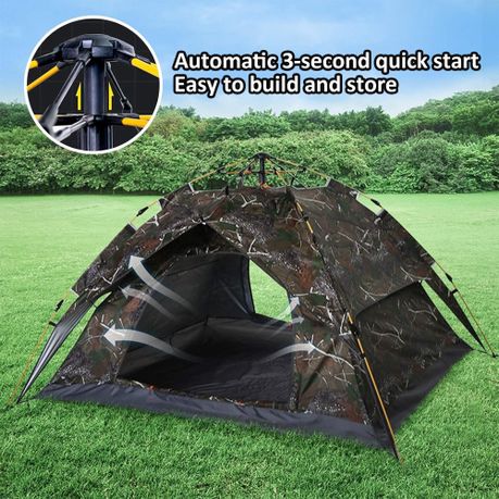 Mix Box Large Double Layer Waterproof Camping Pop Up Tent for 4