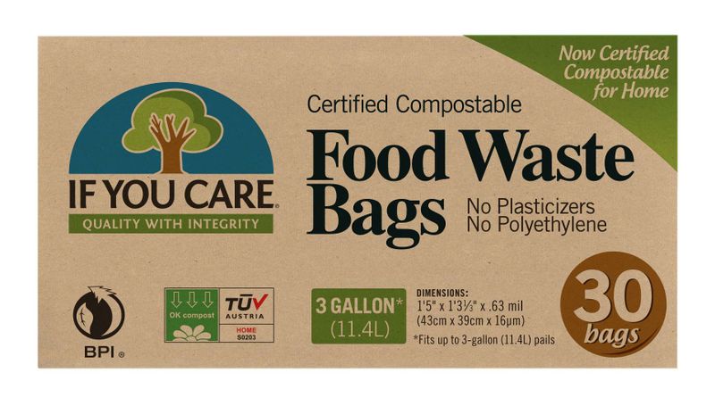 If You Care 11 Litre Compostable Food Waste Bags, Pack of 30