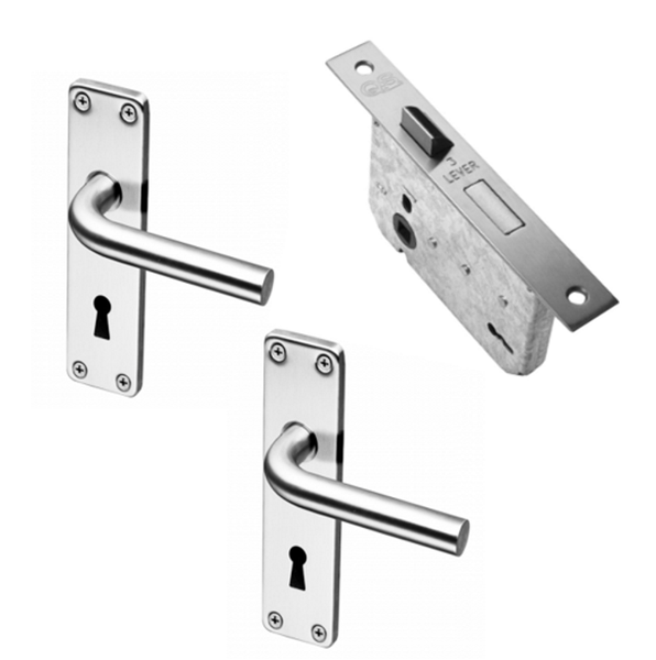 QS Coupe Oslo 3 Lever Lockset SS