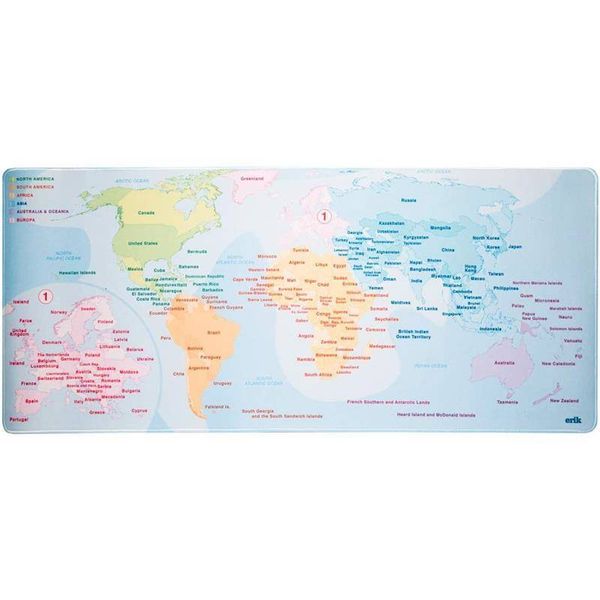 World Map - Gaming Desk Mat X-Large Anti-Slip Mouse Pad (80cm x 34.5cm)