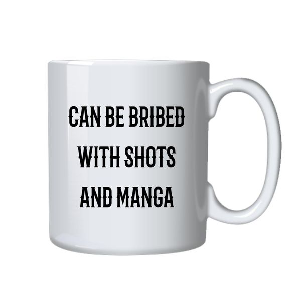 Shots and Manga Coffee Mug - Best Funny Novelty Cup Gift Idea for