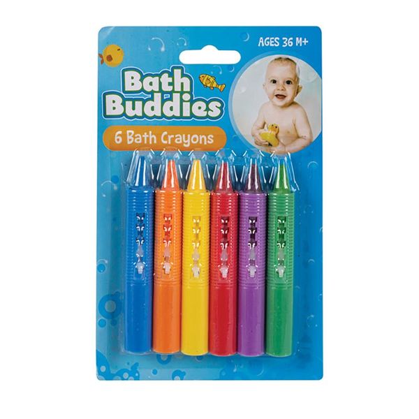 Bath Crayons - Children Bath Toys - BPA Free - 6 Piece - 6 Pack
