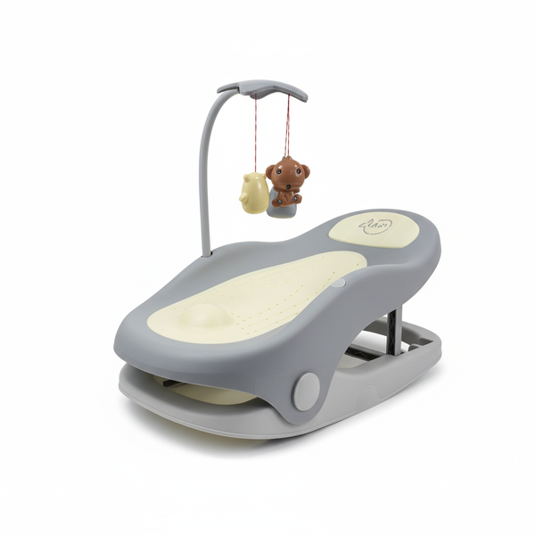 Adjustable Baby Bathtub Seat with Hanging Toys