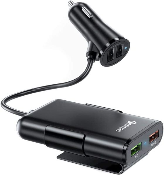 Qualcomm 4-Port USB Car Charger QC 3.0 Fast Charger Adapter