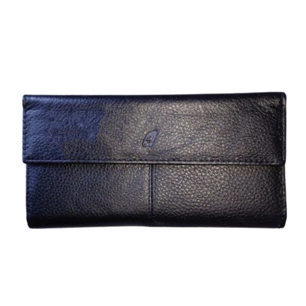 Attractive Ladies Genuine Leather Wallet - Camel Mountain - Black FIH5126