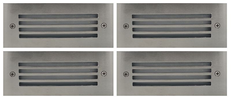 Hello Today Stainless Steel LED Grid Footlight 3W IP65 - 4 Pack Cool White