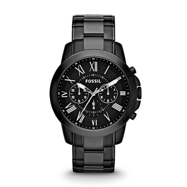 Fossil Grant Chronograph Black Stainless Steel Watch-FS4832 | Buy ...