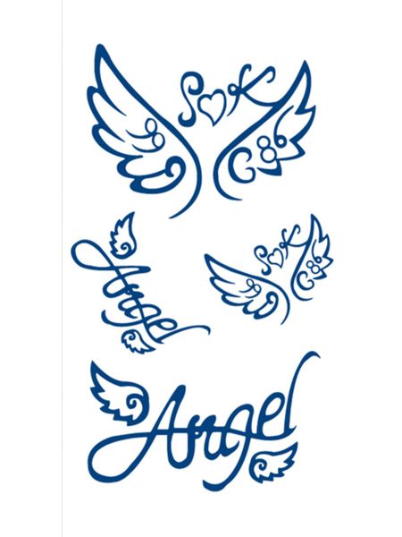 Tattoo - Waterproof High Quality Skin Safe - Angel with Wings - GZ-258