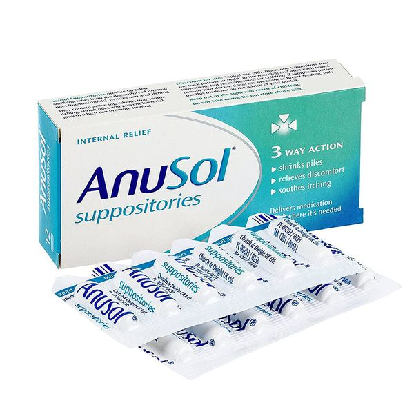 Anusol - Relieves Pain &amp; Irritation Suppositories 12's x2