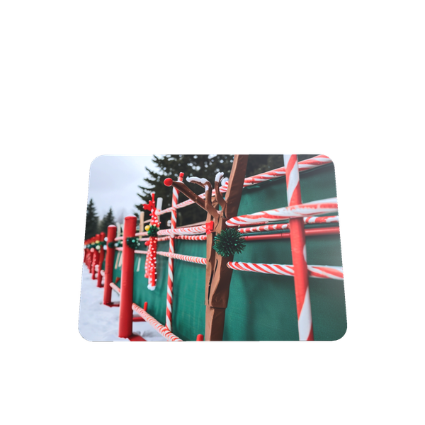 Festive Candy Cane Antlers Mouse Pad - Perfect Holiday Gift