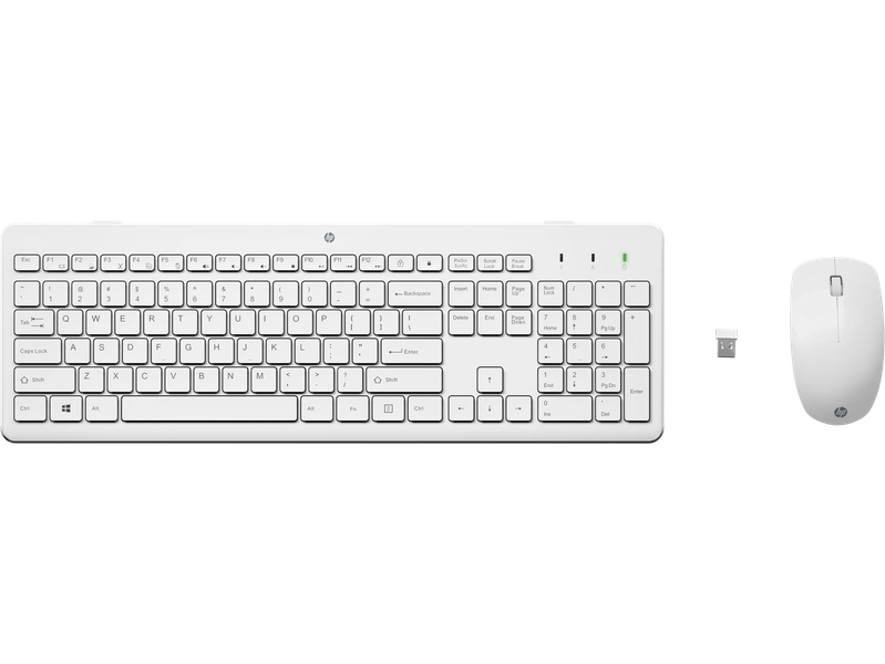 HP 230 Wireless Mouse and Keyboard Combo - White - 3L1F0AA