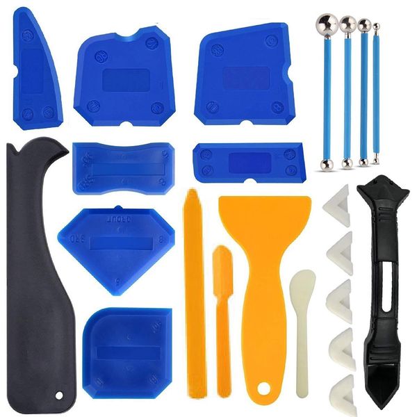 22 Piece Grout Scraper Caulking Tool Kit for Bathroom Kitchen Sealing