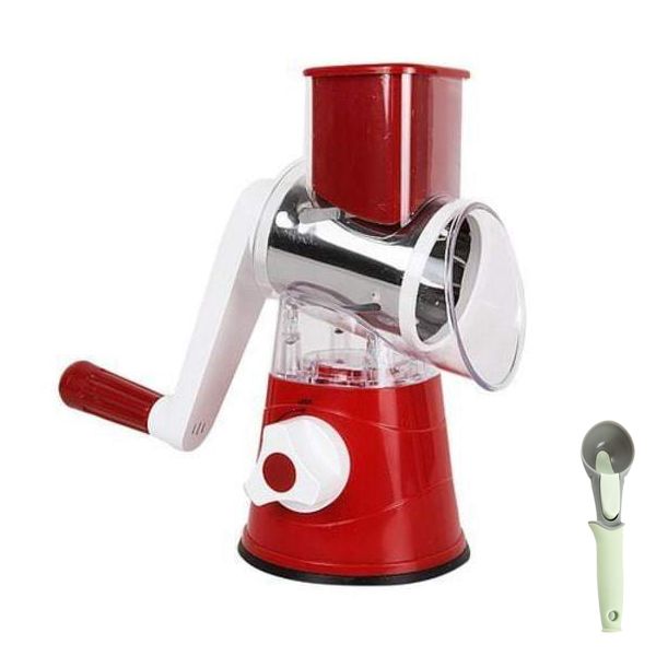 Multi-Functional Portable Drum Grater-Blue&amp; Ice-cream Scoop