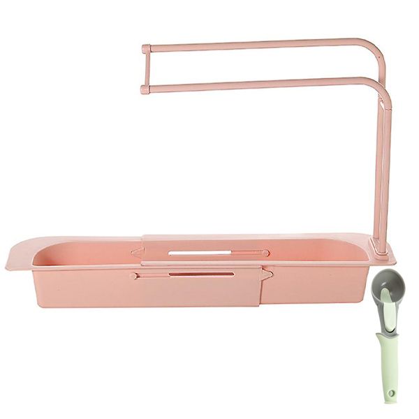 Retractable Sink Storage Shelf Organizer &amp; Ice-cream Scoop
