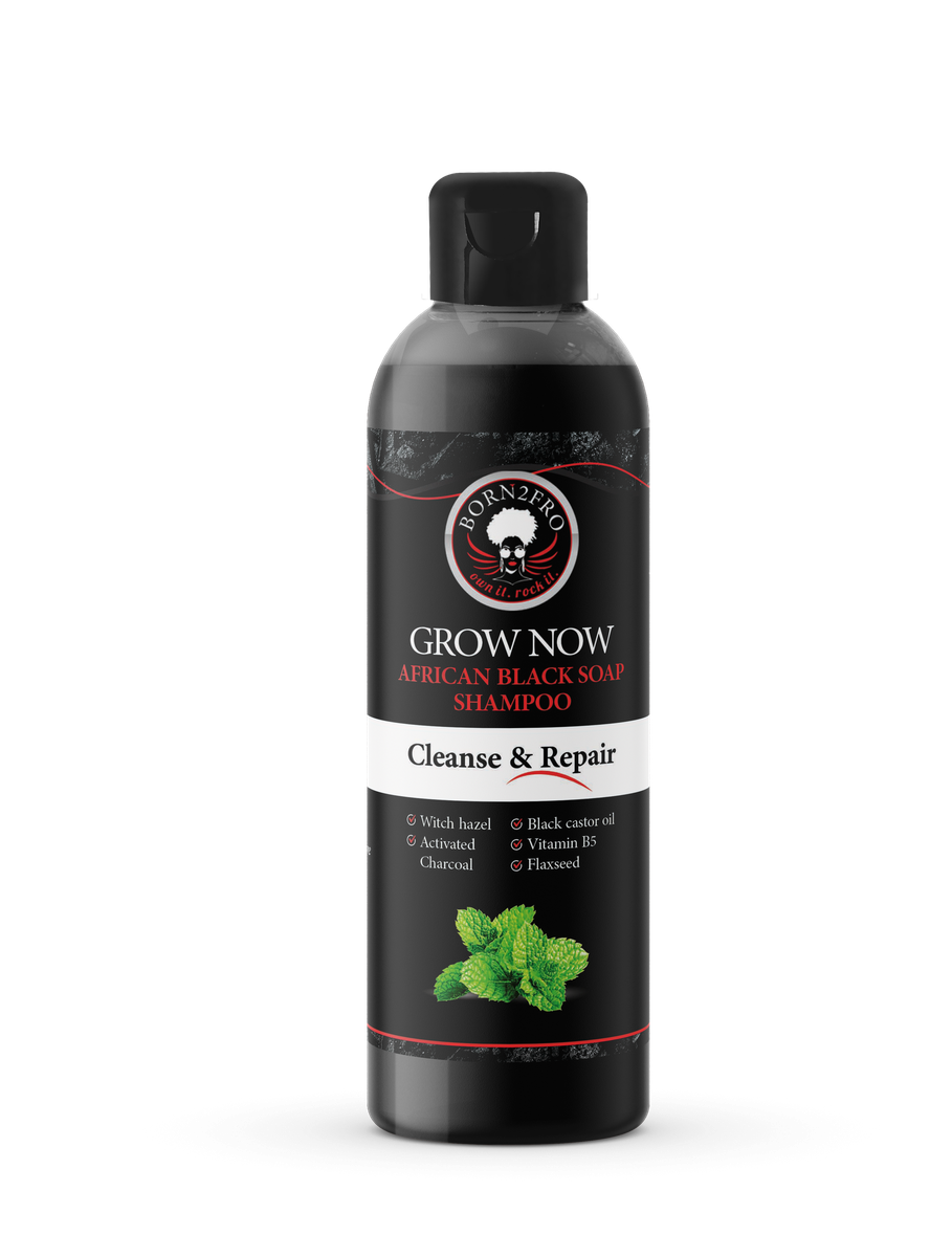 Grow Now African Black Soap Shampoo