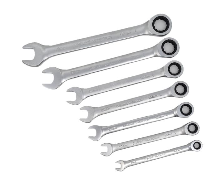 7 Piece Heavy Duty Ratchet Wrench Set