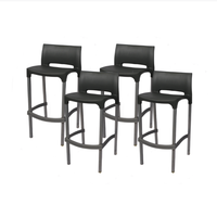 4 Pack Donny Plastic Bar Chairs