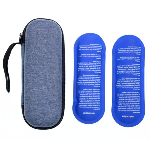 Portable Insulin Medication Cooler Bag Travel Case +2 Reusable Ice Packs