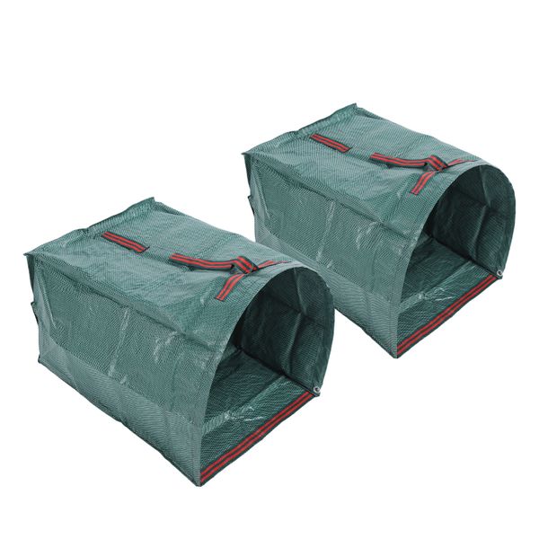 Yard Waste Bag 200L, Large Capacity Semicircle Dustpan Type Leaf Collector
