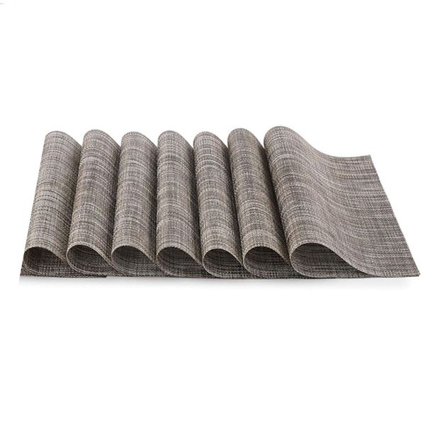 6Pcs Soft PVC Placemats,Waterproof,Non-Slip,Table Mats for Dining 45x30cm