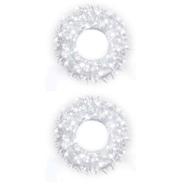 220V 20m Fairy Lights in a Soothing Cool White Color Pack of 2 - EMS