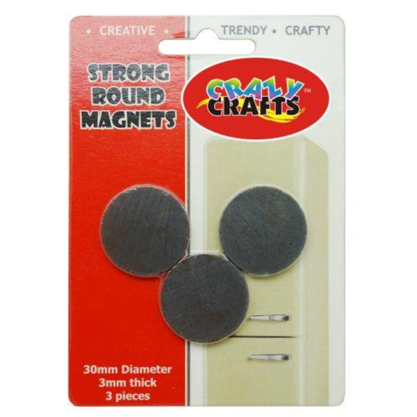 30mm Strong Round Magnets-3pcs