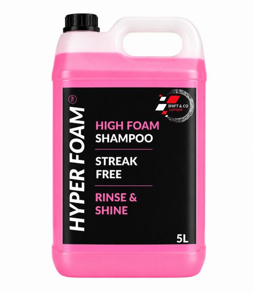 Hyper Foam Car Shampoo - High Foam, Gloss Finish &amp; Safe Cleaning (5L)