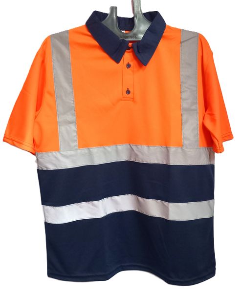 Work Shirt Two Tone With Reflective Tape Half Sleeves by Creative Combos