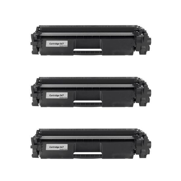 Inksaver Canon C-047 | C047 | 047 Pack of 3 Compatible Black Toners