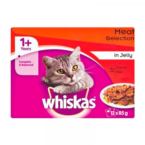 Bulk Pack 48 x Whiskas Cat Food Pouch 85G Multi Pack Meat Select