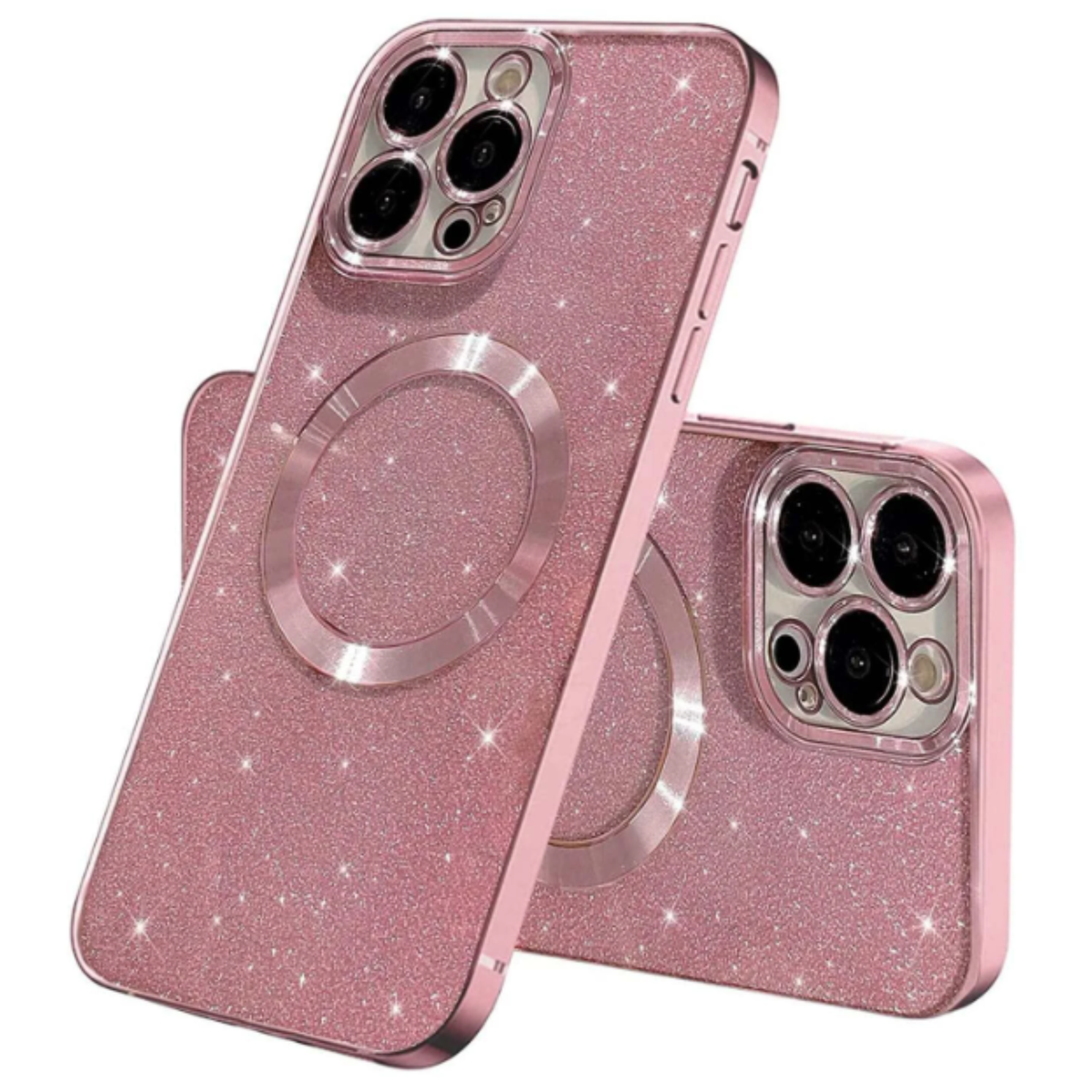 pink glitter iphone 15 plus case