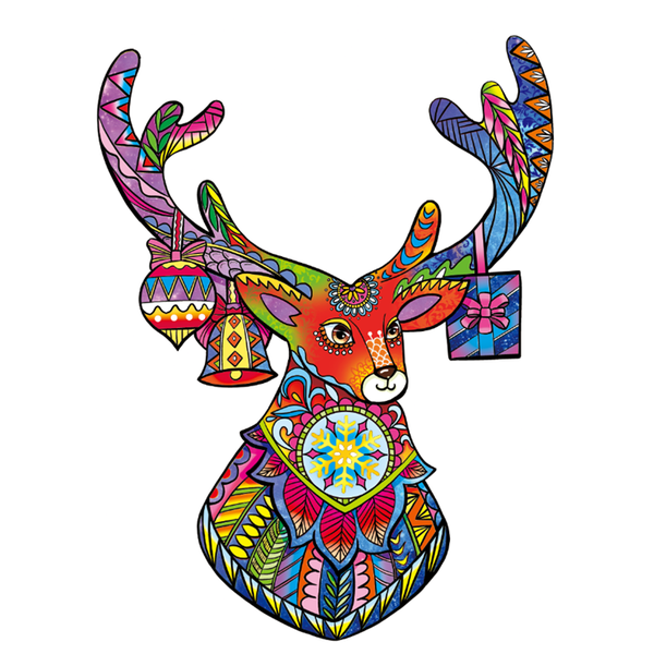 Christmas Deer Wooden Puzzle - Small