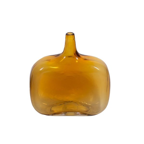 Orange Glass Vase Home Decor Ornament