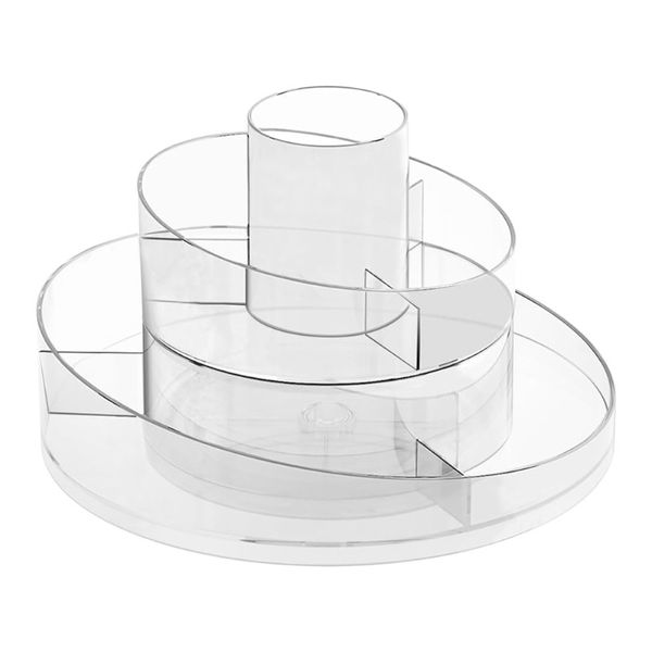 360 Rotating Acrylic Cosmetic Storage Organizer - Transparent