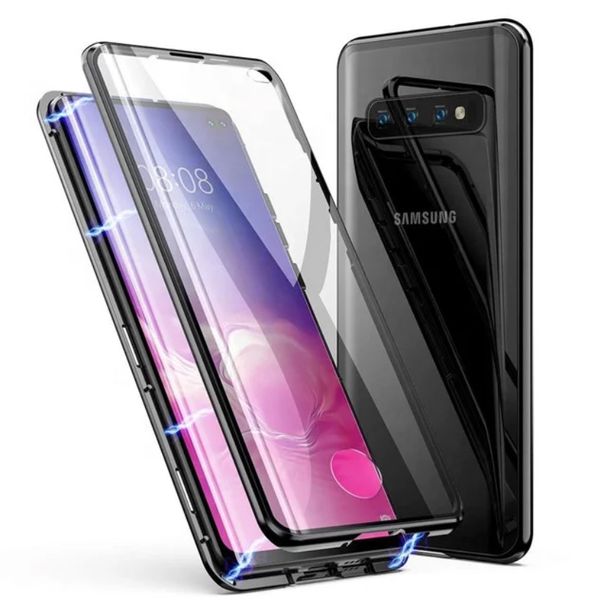 Double Sided Glass Aluminum Metal Magnetic Phone Case For Samsung S10