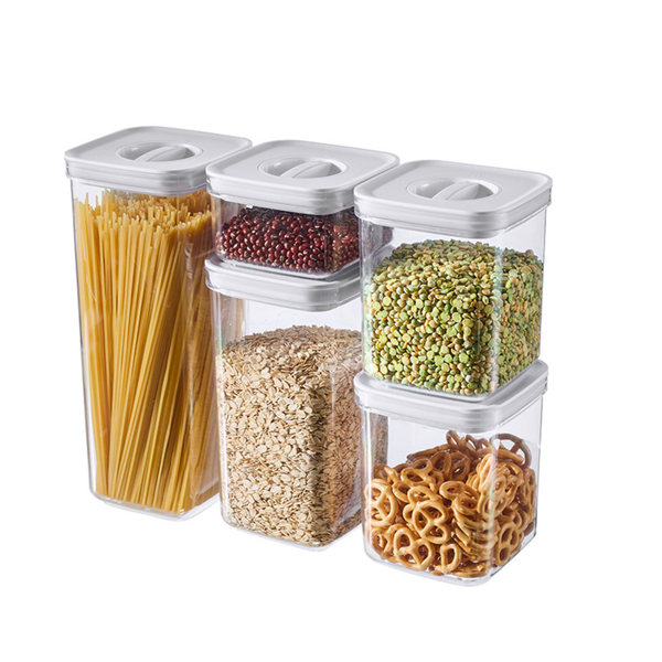 5 Piece Airtight Food Storage Organizer Set with Rotational Lid
