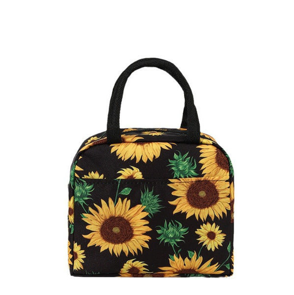 Sunflower Insulated Lunch Bag - Compatibility with Containers,1 Piece