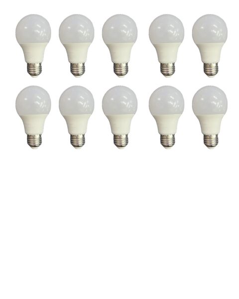 Tyson 10 X 9w Cool White New Regulation Led Bulb Light E27 Screw