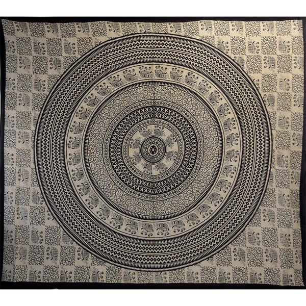 SKA 100% Cotton Black Tapestry - Double Throw