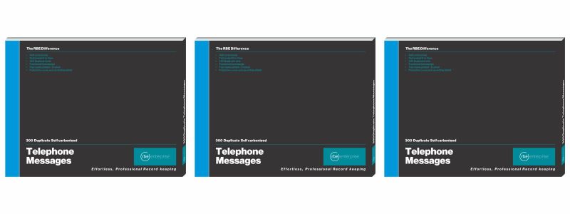 RBE Telephone Message Book 6 to View 3's