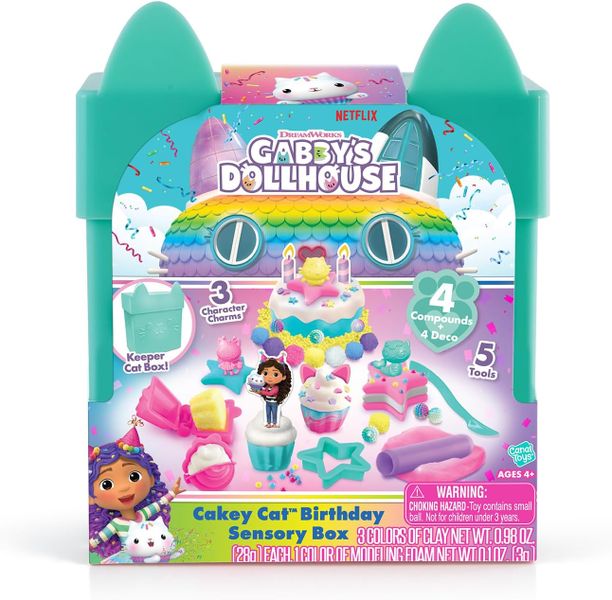 Gabby's Dollhouse Large Cakey Cat Birthday Sensory Box