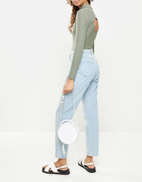 Women's Blake Turtle Neck Bodysuit With Open Back Detail - Green 1