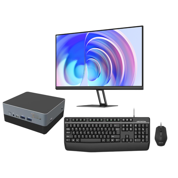 All-In-One Mini PC Bundle Intel N100 up to 3.4GHz 8GB 512GB incl Monitor