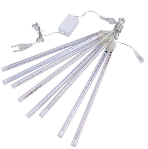 Waterproof Tree Décor 50CM LED Shower Rain 8 Tubes Christmas Lights Blue