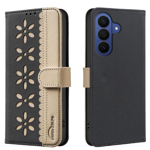 RFID Color-Blocked Floral Phone Case Compatible with Galaxy S21 Ultra