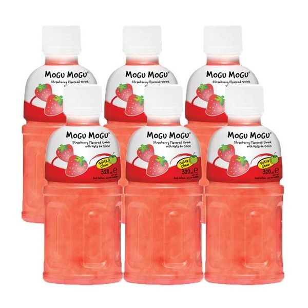 Mogu Mogu Juice Drink 320ml - 6 Pack - Strawberry