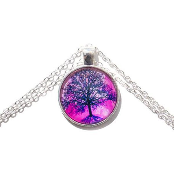 Tree of Life Pink Necklace