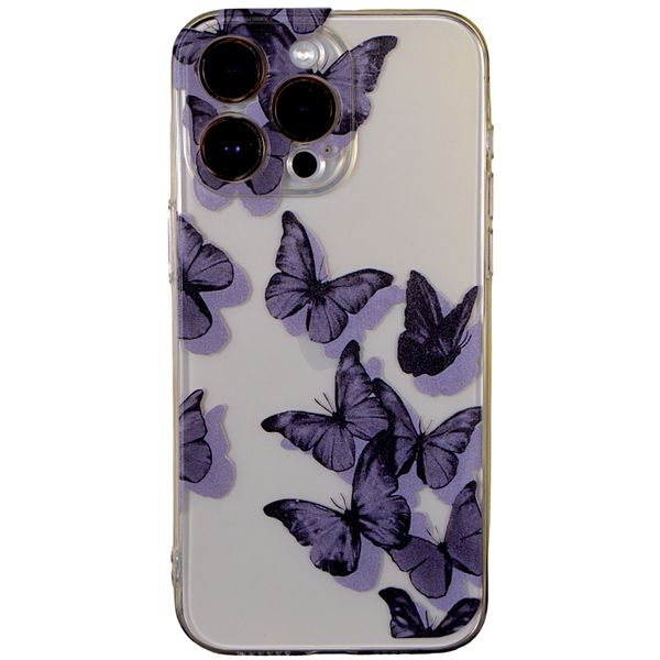 Clear - Phone Case with Black Butterfly Print &amp; Cam Pro - Iphone 15 Pro Max