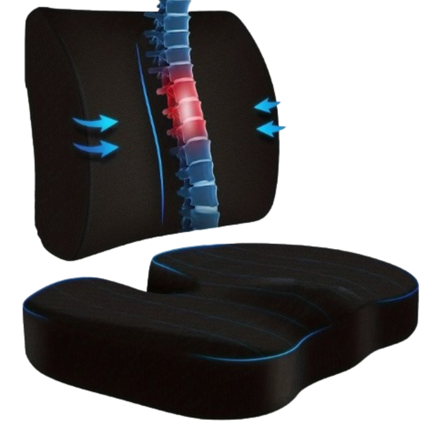 Lumbar Support Pillow &amp; Seat Cushion Set